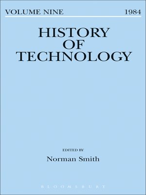 cover image of History of Technology Volume 9